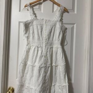 GAP X DOEN Eyelet MIDI Dress Sundress small NWT